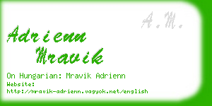 adrienn mravik business card